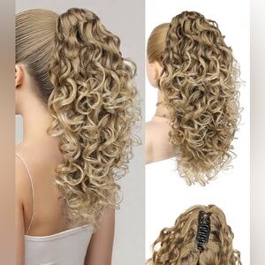 ✨NEW✨ 18 Inch Curly Claw Clip Ponytail Hair Extensions - Blonde